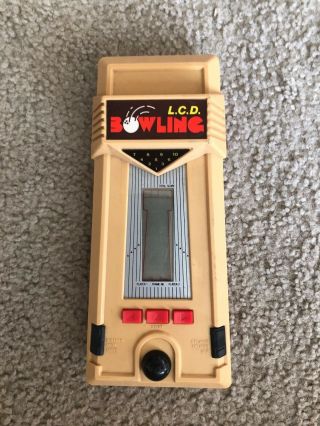 Very Rare,  Vintage 1981 Vtl (vtech) Lcd Bowling Handheld Electronic Game