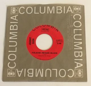 Johnny Cash / Folsom Prison Blues & The Folk Singer / 1968 45 / Nm,