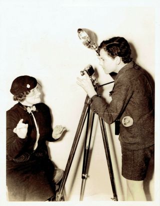 1937 Vintage Photo Actor Freddie Bartholomew Poses His Aunt For Camera Portrait