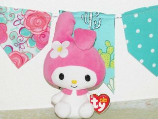 Ty Sanrio Hello Kitty My Melody Pink Bunny Ears Plush 2012 Stuffed Doll 7 " Nwt