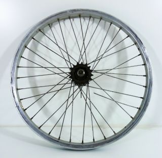 20 " Old School Bmx Mongoose Rear Wheel With Rear Hub And Freewheel Vintage Rim