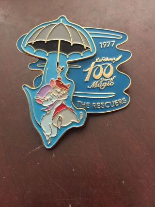 Disney Pin Japan 100 Years Of Magic The Rescuers Bianca Bernard Le 2600 Umbrella