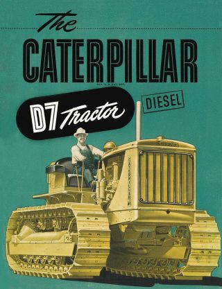 Caterpillar D7 7m Diesel Tractor Sales Book 1942