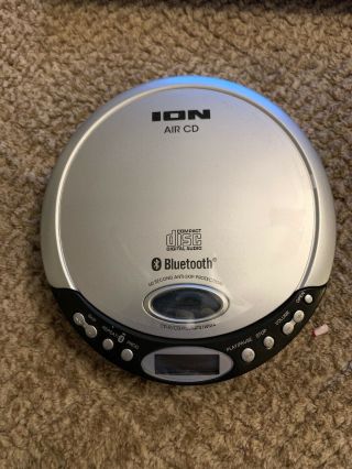 Ion Air Cd Portable Bluetooth Cd Player Silver Black