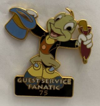 Disney Guest Service Fanatic 75 (jiminy Cricket) Pin
