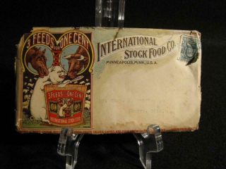 1905 International Stock Food Co - Cover,  2 Letters And Ads,  Previously