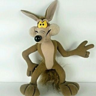 Vintage 1997 Looney Tunes Wile E Coyote Plush 12” Warner Brothers Equity Toys
