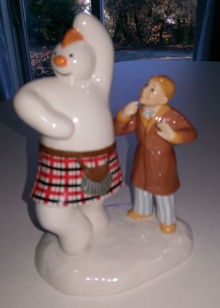 Coalport The Snowman Highland Fling Figurine