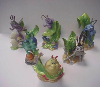 Set Of 6 Disney Pixar A Bugs Life Porcelain Figurines -
