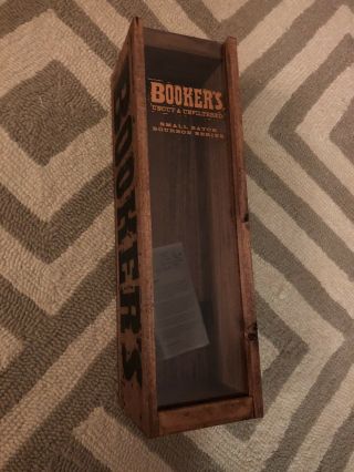 Booker’s Uncut & Unfiltered Small Batch Bourbon Series Wood Crate/box