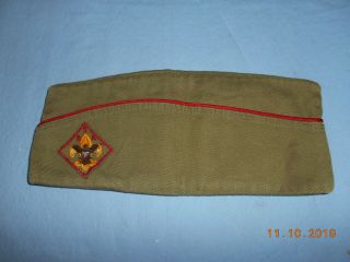 Vintage Boy Scouts Of America Bsa Garrison Cap Hat Sanforized Med 6 3/4 6 7/8