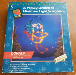 1998 Mr Christmas Donald Miniature Light Sculpture Mickey Unlimited Disney