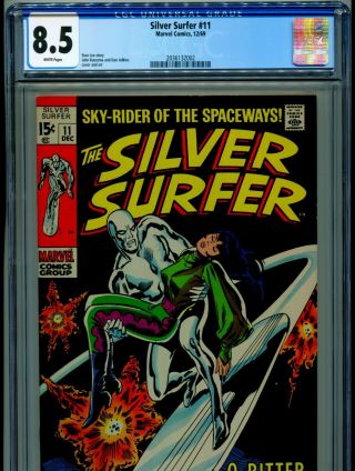 1969 Marvel Silver Surfer 11 Cgc 8.  5 White Box3