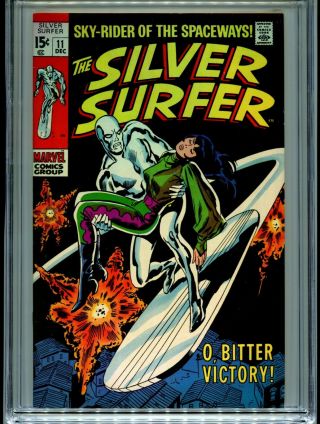 1969 MARVEL SILVER SURFER 11 CGC 8.  5 WHITE BOX3 2