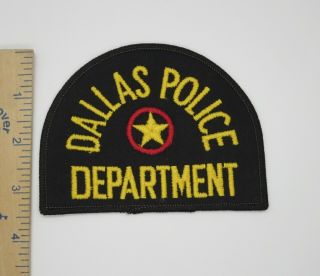 Dallas Texas Police Department Patch Vintage