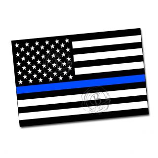 Thin Blue Line American Flag Law Enforcement Police Sheriff 24x36 Inch Poster