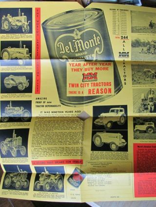 1939 Minneapolis Moline Tractor Brochure Del Monte 244 Tractor Purchased