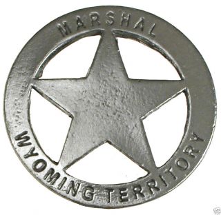 Marshal Wyoming Territory Old West Lawman Police Badge Obsolete Made In Usa 21
