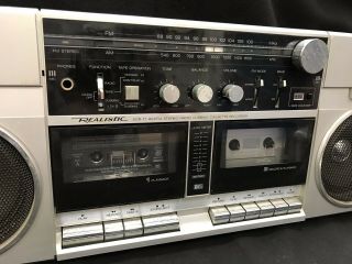 Vtg - 1980 - Realistic - SCR - 17 - Boombox - Radio - Cassette - Player - Recorder - AM - FM - Stereo 2