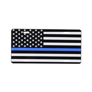 Blue Lives Matter Thin Line Us Flag License Plate Support Police&law Enforcement