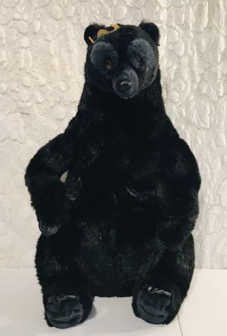 Disney Store Brave Mom Queen Elinor 32” Plush Bear Jointed Black Stuffed Animal