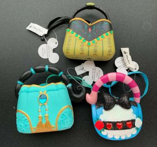 Disney Usa Handbag Ornament Alice In Wonderland,  Beauty & Beast - Belle,  Jasmin