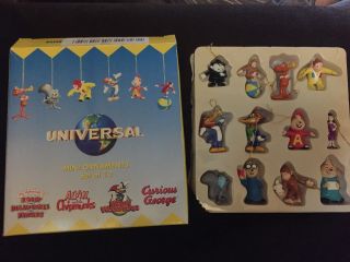 12 Universal Studios Mini Ornaments - Rocky Bullwinkle - Curious George -