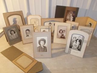 14 Vintage Studio Photograph Photo Folders Cardboard Frames Art Deco Nebraska