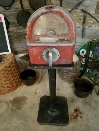 1940s Mercury Athletic Scale Strength Tester.  Penny Arcade Coin - Op