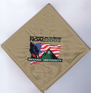 2002 Official National Order Of The Arrow Neckerchief Indiana University Noac
