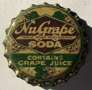 Nugrape Soda Bottle Cap; Toronto,  Ontario,  Canada; Cork