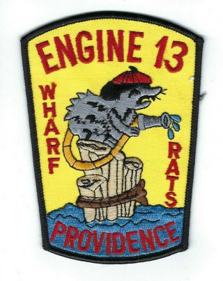 Providence Ri Rhode Island Fire Dept.  Engine 13 " Wharf Rats " Patch -