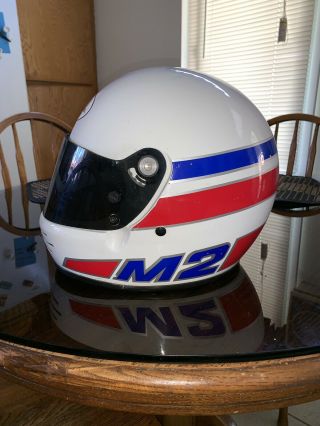 Vintage Bell M2 Full Face Motorcycle Helmet U.  S.  A.  Size 7 1/2