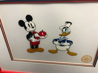 Walt Disney Limited Edition Serigraph Cel from Mickey ' s Amateurs Art with 2