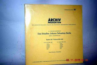 J.  S.  Bach Pierre Fournier Suites For Violoncello Solo No.  3,  4 Archiv Apm 14187
