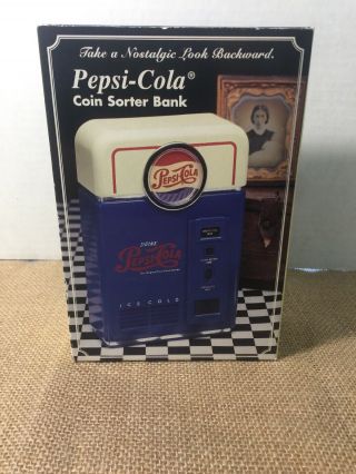 Pepsi Cola Coin Sorter Bank Collectible In Box