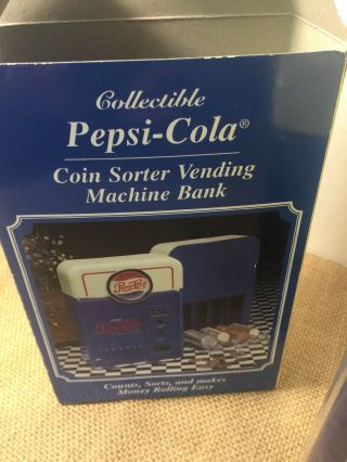 Pepsi Cola Coin Sorter Bank Collectible in Box 3