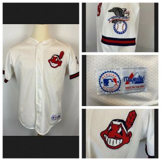 Vintage American League Cleveland Indians Chief Wahoo Jersey 8 Size M