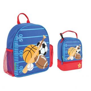 Stephen Joseph Lunch Pals & Mini Backpack Sports Kids Lunch Box & Backpack