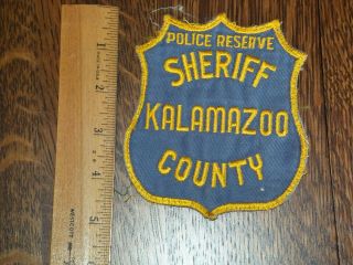 Sheriff Police Reserve Patch Kalamazoo County Michigan 1970s?