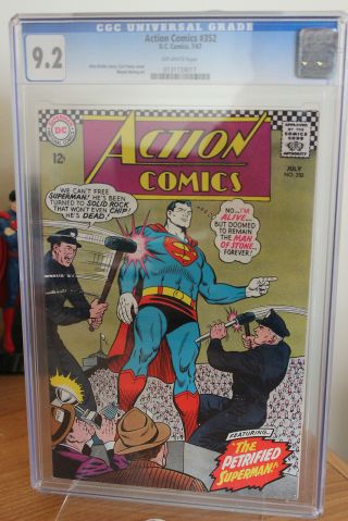 Action Comics 352 (dc,  1967) Cgc Nm - 9.  2 Off - White Pages