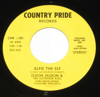 Eldon Seldon 7 " 45 Hear Private Label Christmas Alfie The Elf B/w Country Bopper