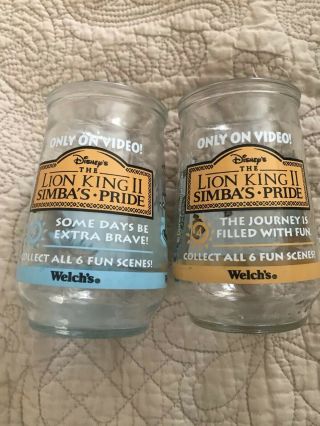 Welch ' s Jelly Jar Disney Lion King II Juice Glasses 2