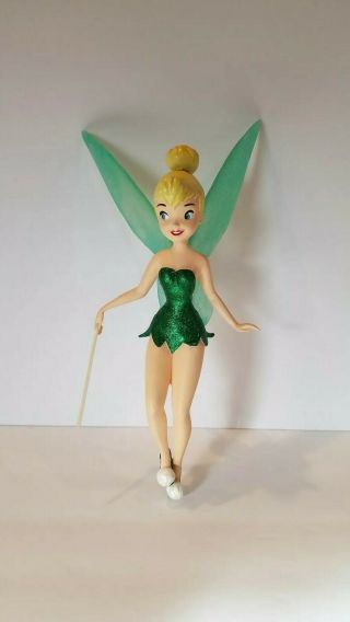 Disney Store Vintage Tinkerbell Tree Topper Green Sparkle Tinker Bell Repaired