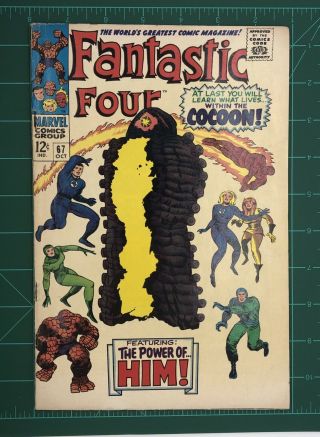 Fantastic Four 67 1st Appearance Warlock As Him (oct 1967,  Marvel)