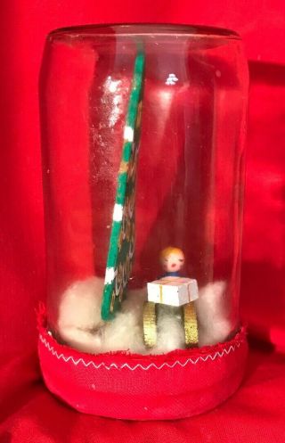 PETER PAN CRUNCHY Peanut Butter Glass JAR 5”H Wide Mouth Top Christmas Decor 3