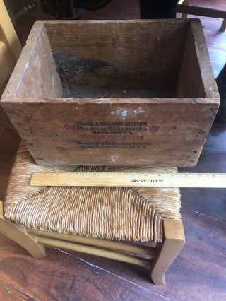 Vintage Winchester Small Arms Ammunition Wooden Ammo Crate Box 32 S&w Blanks