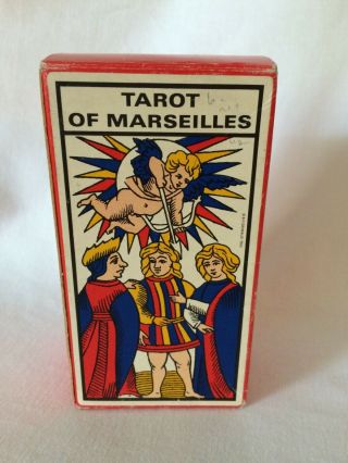 Vintage Tarot Of Marseilles,  B.  P.  Grimaud,  1969.  France.  Cards,  Box And Booklet
