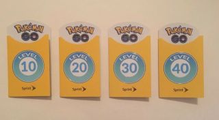 Sprint Pokemon Go Full Set Level 10 - 40 Trainer Patch Badges - Rare