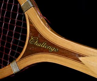 Vintage Wood 1920 N J Magnan Challenge Tennis Racket Intact Strings